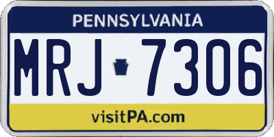 PA license plate MRJ7306