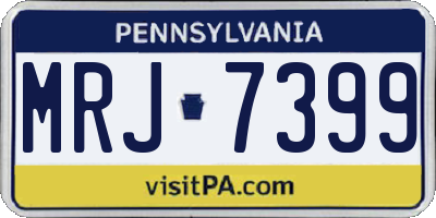 PA license plate MRJ7399