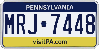 PA license plate MRJ7448
