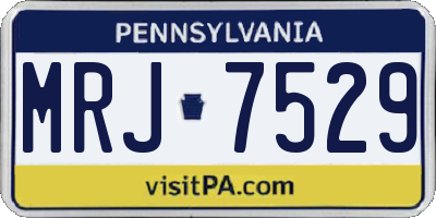 PA license plate MRJ7529