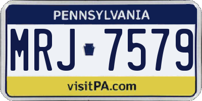 PA license plate MRJ7579