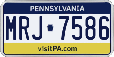 PA license plate MRJ7586