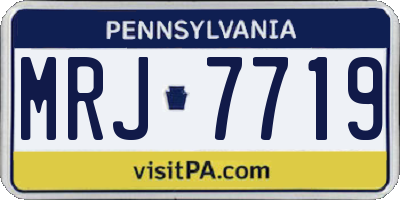 PA license plate MRJ7719