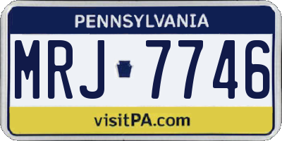 PA license plate MRJ7746