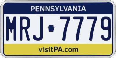 PA license plate MRJ7779