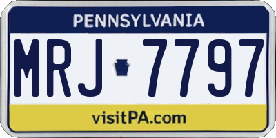 PA license plate MRJ7797