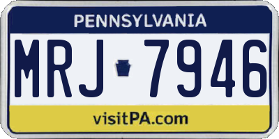 PA license plate MRJ7946