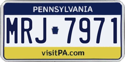 PA license plate MRJ7971