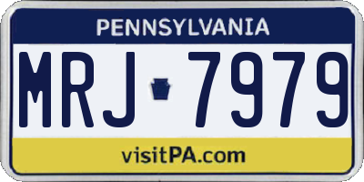 PA license plate MRJ7979