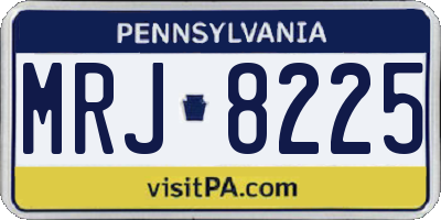 PA license plate MRJ8225