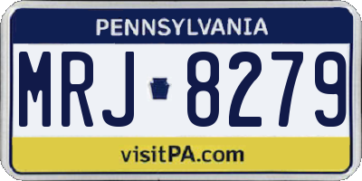 PA license plate MRJ8279