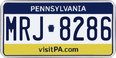 PA license plate MRJ8286