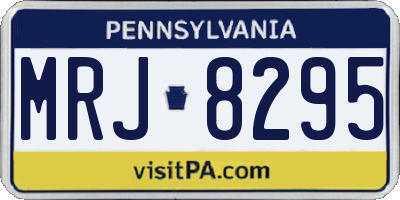 PA license plate MRJ8295