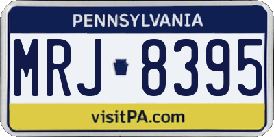 PA license plate MRJ8395