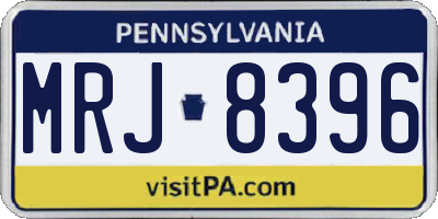 PA license plate MRJ8396