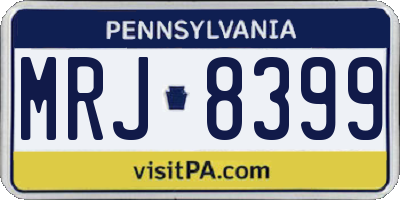 PA license plate MRJ8399