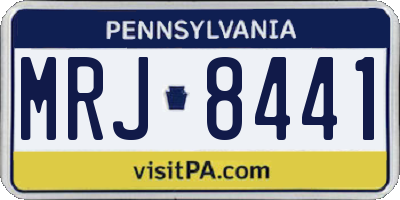 PA license plate MRJ8441