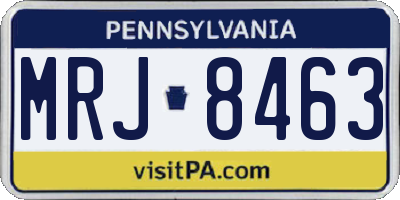 PA license plate MRJ8463