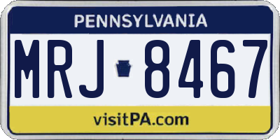 PA license plate MRJ8467