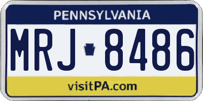 PA license plate MRJ8486