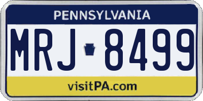 PA license plate MRJ8499