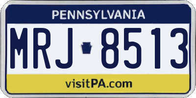 PA license plate MRJ8513