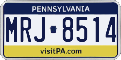 PA license plate MRJ8514