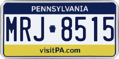 PA license plate MRJ8515