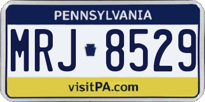 PA license plate MRJ8529