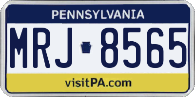 PA license plate MRJ8565