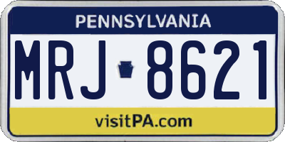 PA license plate MRJ8621