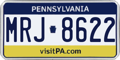 PA license plate MRJ8622