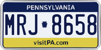 PA license plate MRJ8658