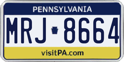 PA license plate MRJ8664