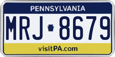 PA license plate MRJ8679