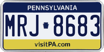 PA license plate MRJ8683