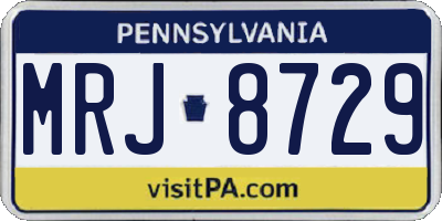 PA license plate MRJ8729