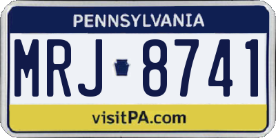 PA license plate MRJ8741
