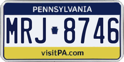 PA license plate MRJ8746