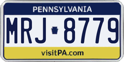 PA license plate MRJ8779
