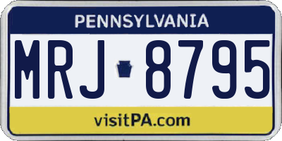 PA license plate MRJ8795