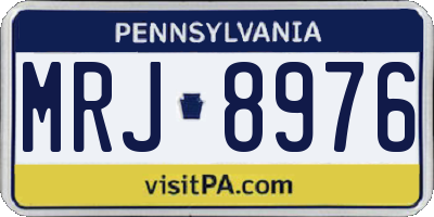 PA license plate MRJ8976