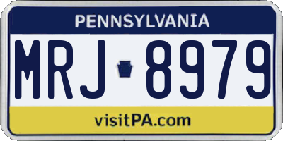 PA license plate MRJ8979