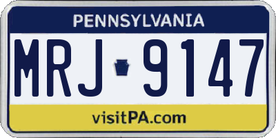 PA license plate MRJ9147