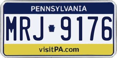 PA license plate MRJ9176