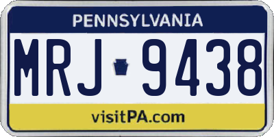 PA license plate MRJ9438