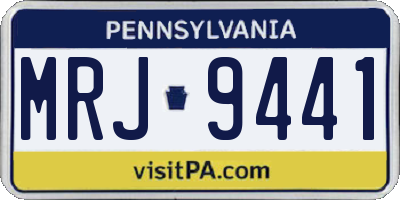 PA license plate MRJ9441