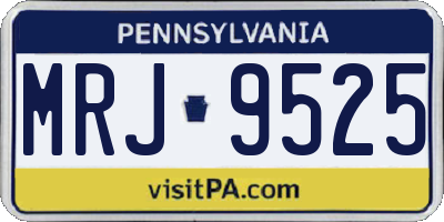 PA license plate MRJ9525