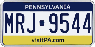 PA license plate MRJ9544