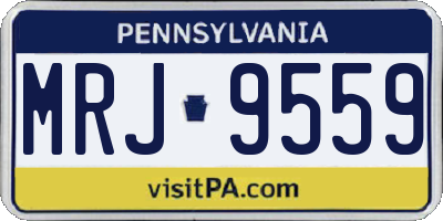 PA license plate MRJ9559